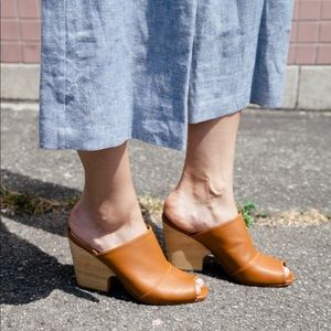 Rachel Comey Dahl Mule in Natural Brown Leather
